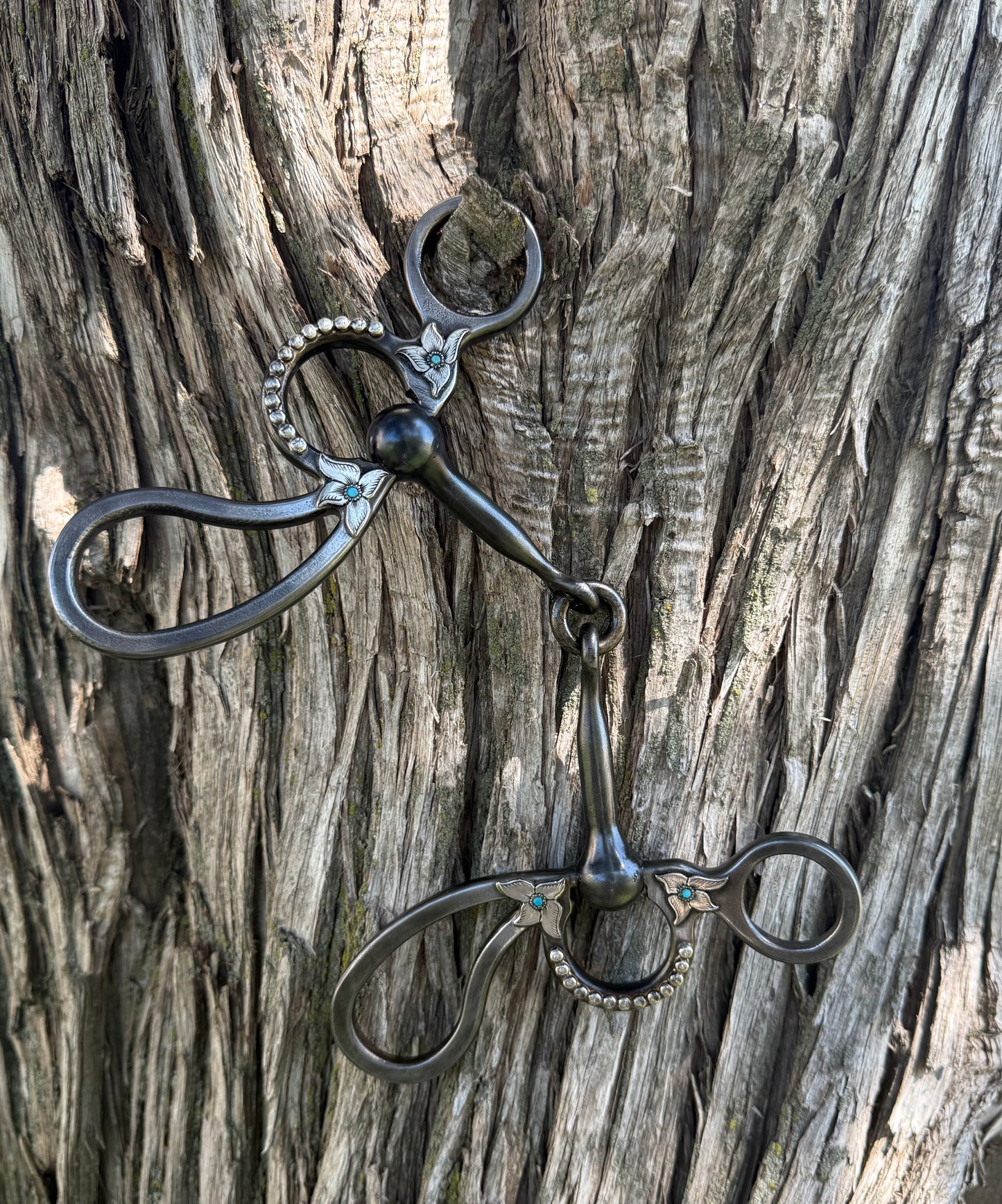 Argentine big rein loop shank with lifesaver mouthpiece