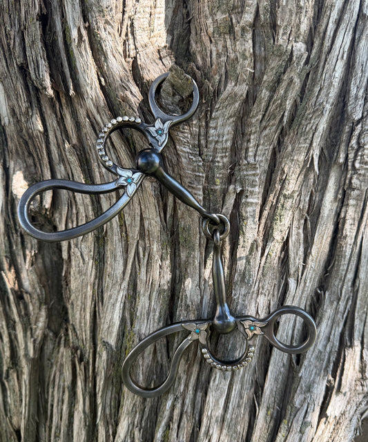 Argentine big rein loop shank with lifesaver mouthpiece