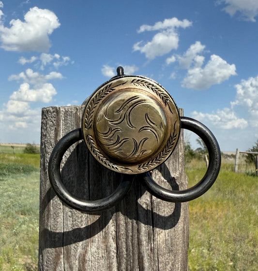 Butterfly bit with brass concho