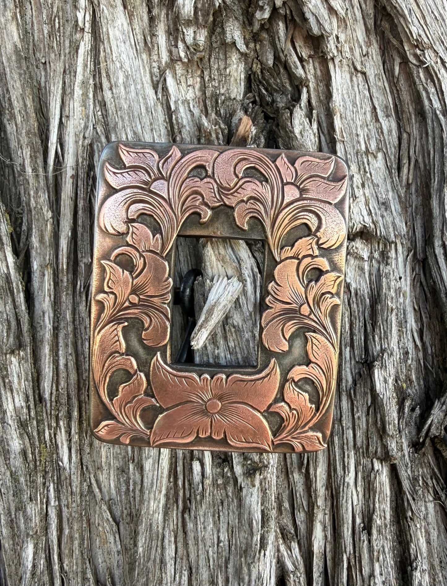 3/4 inch copper mounted headstall buckle