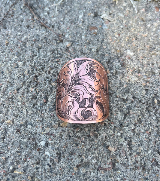 Copper ponytail cuff